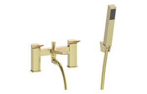 Florence Bath/Shower Mixer & Bracket - Brushed Brass